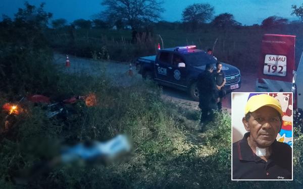 Idoso de 70 anos morre após perder controle de moto ao passar por quebra-molas em Barrocas