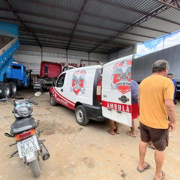 Mecânico fica ferido após caminhão cair sobre ele em oficina de Conceição do Coité 