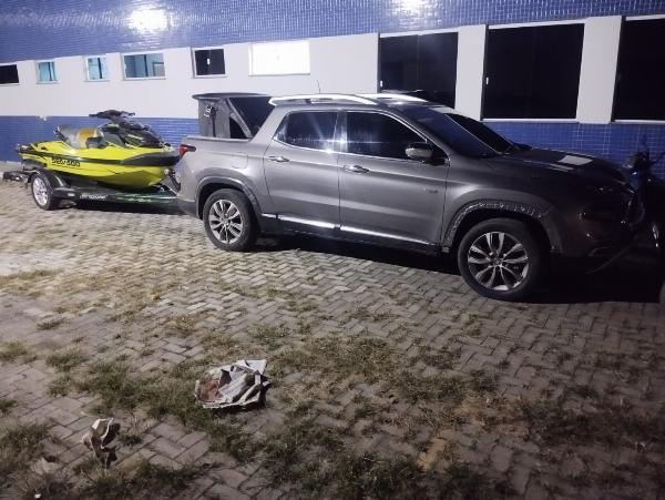 Operação da PM apreende motocicletas, carro e moto aquática em situação irregular em Araci