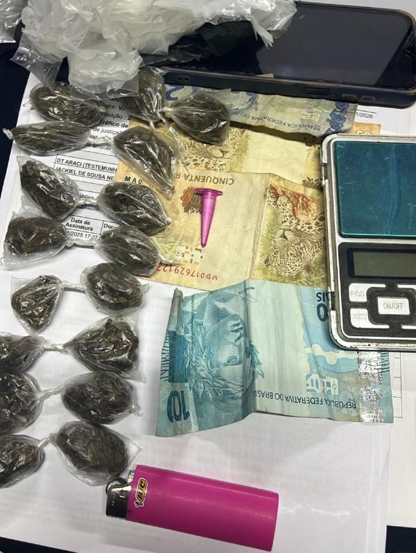 Suspeito de tráfico de drogas é preso em Araci