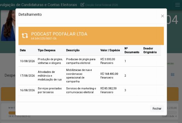 Adriano questiona gastos de campanha de Viviany e contratos de R$ 629 mil com hotel e podcast