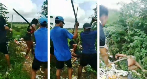 Vídeo mostra grupo espancando mulher em Serrinha