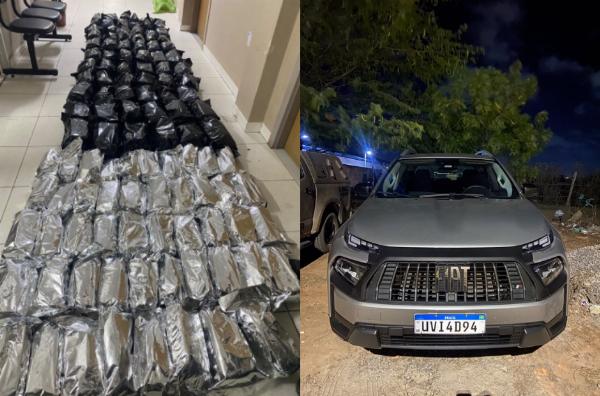 CETO apreende 90 kg de maconha escondidos em carro após perseguição na BR-116, em Serrinha