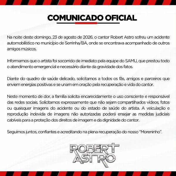 Cantor perde as duas pernas após ser prensado entre dois carros em Serrinha
