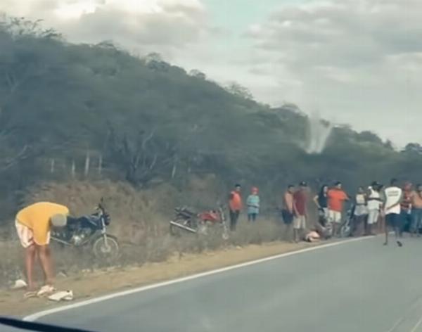 Motociclista fica em estado grave após acidente entre Riachão e Serra Preta