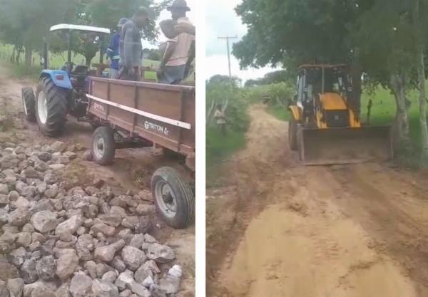 LAMARÃO - Moradores fazem "vaquinha" e recuperam estrada por conta própria em povoado 