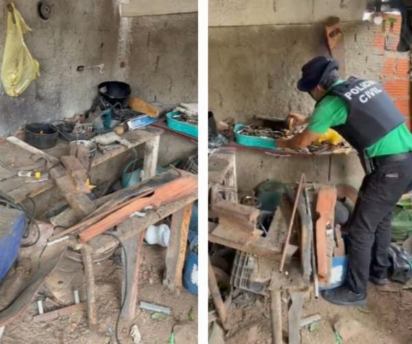 Fábrica de armas artesanal é desmontada em Rafael Jambeiro
