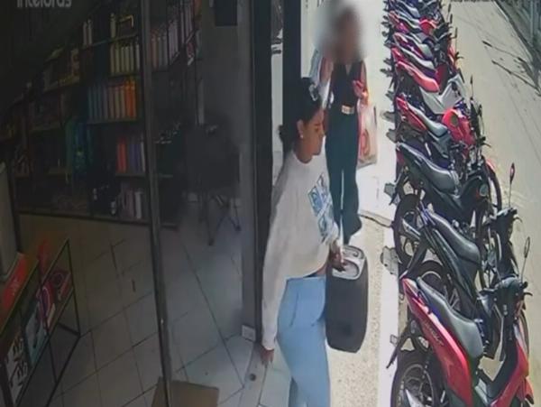 Câmeras registram mulher furtando caixas de som JBL em loja de Serrinha; prejuízo é de R$ 8 mil