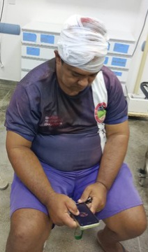 Socorrista é golpeado na cabeça com facão após discussão em Conceição do Coité